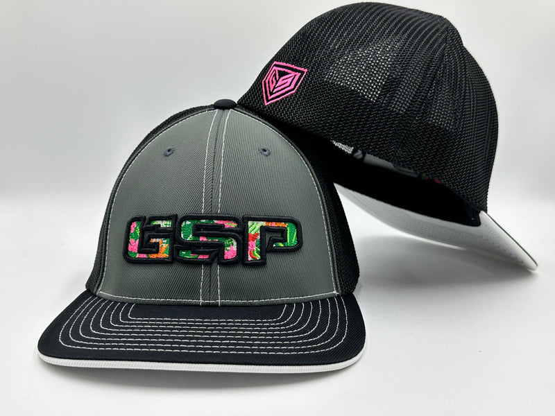 GSP Floral 404M Hat - Charcoal / Black