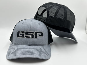 GSP 112 Snapback Hat - Heather Grey / Black