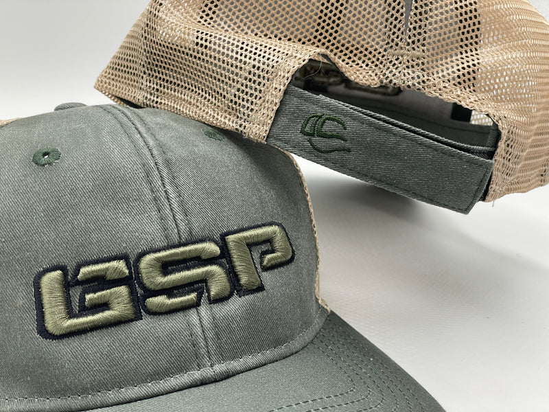 GSP Womens Ponytail Snapback Hat - Army Green