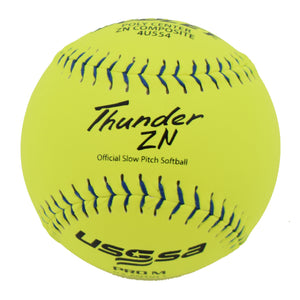 Dudley 12" Thunder ZN USSSA PRO M Slowpitch Softball (Dozen) 4U554 - Composite